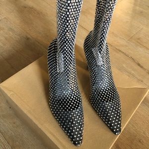 Steve Madden rhinestone mesh over the knee heals size 6.5